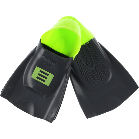 DMC Training Swim Fins - LARGE Charcoal/Green (Size 10-11)