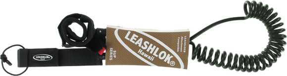 Leashlok SUP Coil Calf 12' Leash Black/Black 8mm | Universo Extremo Boards Surf & Skate