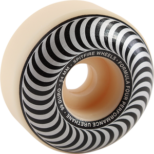 Spitfire F4 99a Classic Swirl 54mm White W/Silver Skateboard Wheels (Set of 4)