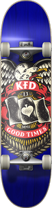 KFD Badge Complete Skateboard -7.75 Navy 