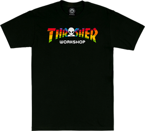 Thrasher X Alien Workshops Spectrum T-Shirt - Size: X-LARGE Black