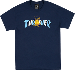 Thrasher Argentina Estrella T-Shirt - Size: SMALL Navy