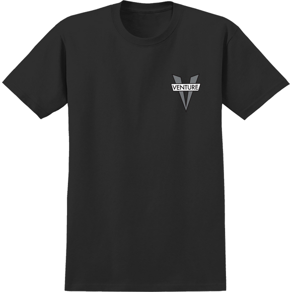 Venture Heritage V Short Sleeve T-Shirt - Size: SMALL Black/Grey