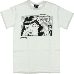 Thrasher Boyfriend T-Shirt - Size: MEDIUM White