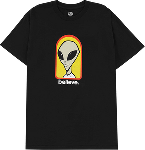 Alien Workshop Believe T-Shirt - Size: MEDIUM Black/Yel/Red