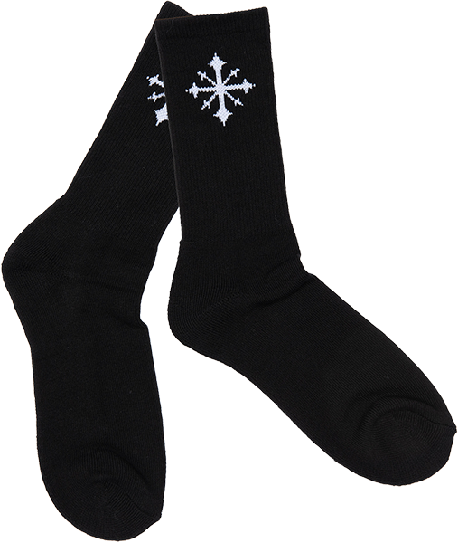 Disorder Logo Crew Socks Black/White 