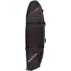 Ocean and Earth - Triple Wheel Shortboard Cover 6'6" Black/Red/Grey