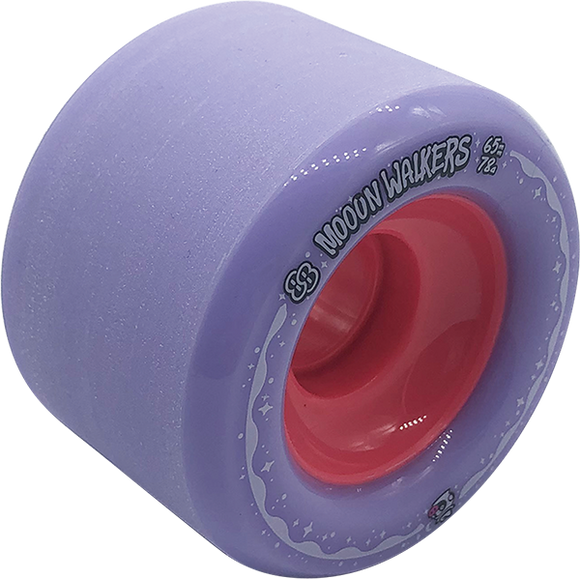 88 Wheels Mooonwalker 65mm 78a Purple/Pink Longboard Wheels (Set of 4)