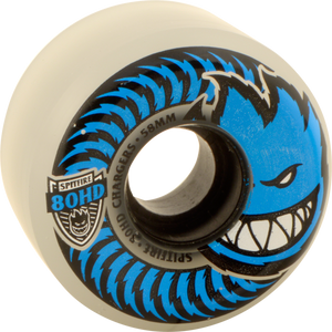 Spitfire 80hd Charger Conical Full 58mm Clear/Blu Skateboard Wheels (Set of 4)