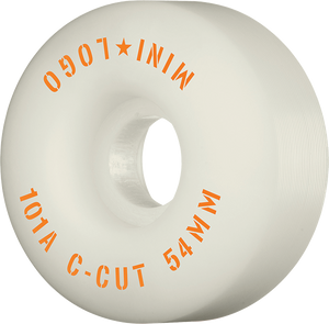 Mini Logo C-Cut 54mm 101a White  Skateboard Wheels (Set of 4)