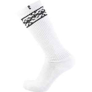 Psockadelic Knee High Socks - White/Black - Single Pair 