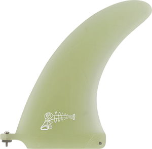 Ray Gun Fiberglass/Volan Center Fin 7.0" Clear Surfboard FIN 