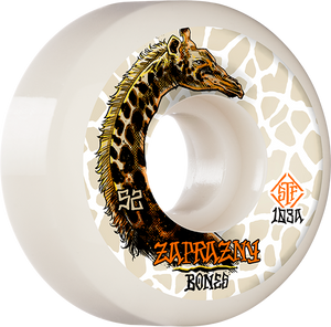 Bones Wheels Zaprazny STF V5 Giraffe II 52mm 83b White Skateboard Wheels (Set of 4)