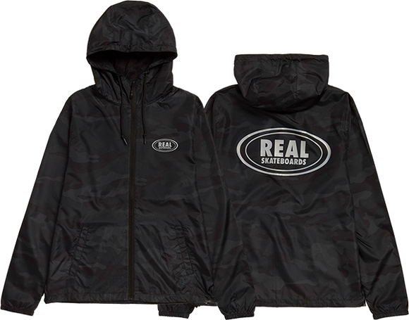 Real Oval Hooded Windbreaker L