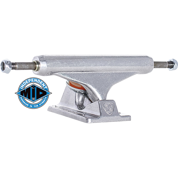 Independent Mid 129mm Silver Truck Skateboard Trucks (Set of 2)