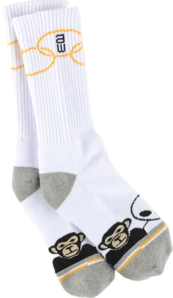 Alien Workshop Missing Link Crew Socks White - Single Pair 