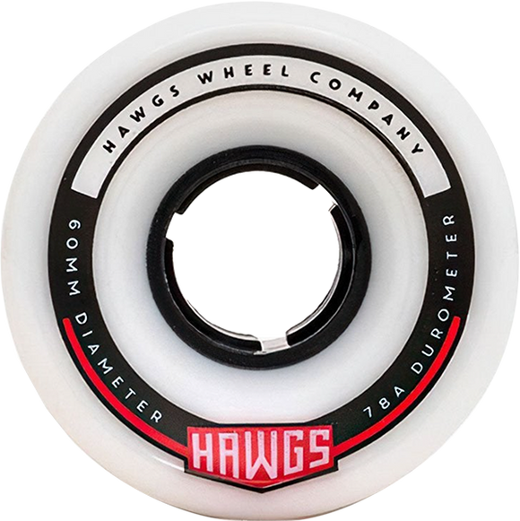 Hawgs Chubby Hawg 60mm 78a White Skateboard Wheels (Set of 4)