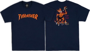 Thrasher Burn It Down T-Shirt - Size: MEDIUM Navy