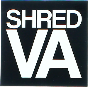 Shred Stickers Printed Shred Va Stack 3" Black/White