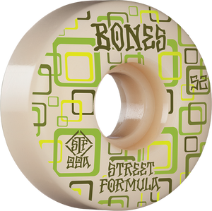 Bones Wheels STF V3 Retros 52mm 99a White Skateboard Wheels (Set of 4)