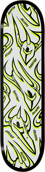 Darkstar Overprint Skateboard Deck -8.25 White/Lime Rhm DECK ONLY