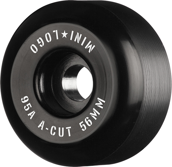 Mini Logo A-Cut Hybrid 56mm 95a Black Skateboard Wheels (Set of 4)