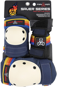 Triple 8 Saver 3/Pk Pads M-Pacific Beach Navy 