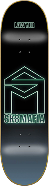 Sk8mafia Lawyer House Logo Neon Skateboard Deck -8.1 DECK ONLY