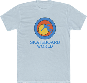 45rpm Skateboard World T-Shirt - Size: SMALL Light Blue