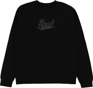 Real Script Emb Crew Sweatshirt - SMALL Black