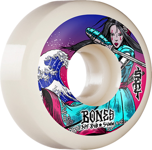 Bones Wheels Brown SPF P5 Warrior 54mm 84b White Skateboard Wheels (Set of 4)