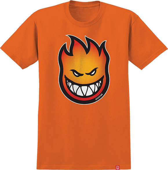 Spitfire Bighead Fill T-Shirt - Size: X-LARGE Orange/Gold/Red