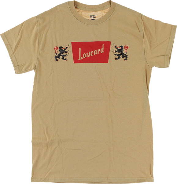 Lowcard Cheers T-Shirt - Size: SMALL Old Gold