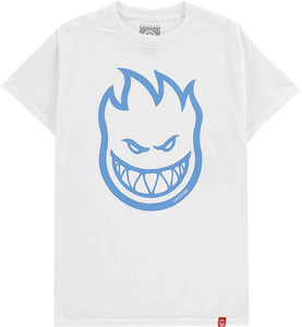 Spitfire Bighead T-Shirt - Size: SMALL White/Lt.Blu