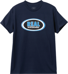 Real Oval T-Shirt - Size: SMALL Navy/Blue/Black/White