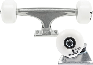 Ten/Enjoi Assembly 5.25 Raw/Raw W/52mm Panda Skateboard Trucks (Set of 2)