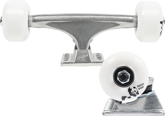 Ten/Enjoi Assembly 5.25 Raw/Raw W/52mm Panda Skateboard Trucks (Set of 2)