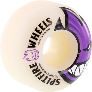 Spitfire Bighead 54mm White/Purple Skateboard Wheels (Set of 4)