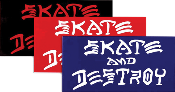 THRASHER SK8 & DESTROY SM DECAL single asst.colors