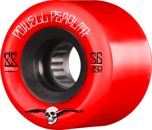 Powell Peralta G-Slides 56mm 85a Red/Black Skateboard Wheels (Set of 4)