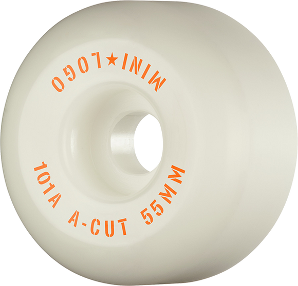 Mini Logo A-Cut 55mm 101a White  Skateboard Wheels (Set of 4)