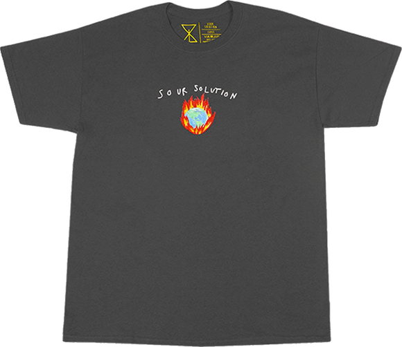 Sour In Flames T-Shirt - Size: MEDIUM Heather Grey