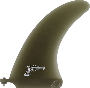 Ray Gun Fiberglass/Volan Center Fin 9.0" Smoke Surfboard FIN 