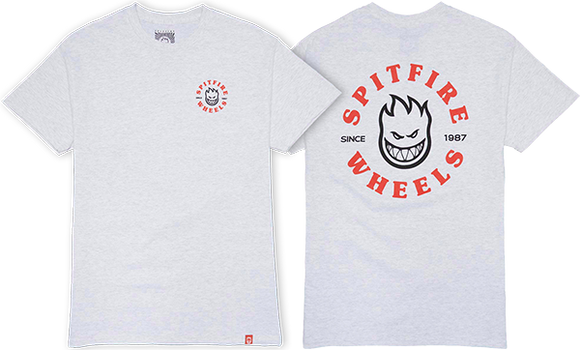 Spitfire Bighead Classic T-Shirt - Size: SMALL Ash/Red/Black