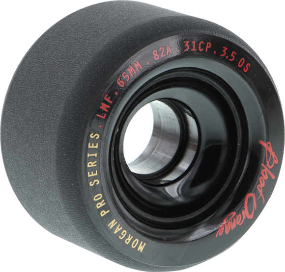 Blood Orange Morgan 65mm 82a Black Longboard Wheels (Set of 4)