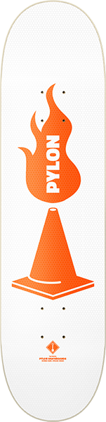 Pylon The Shovel Skateboard Deck -8.25 White DECK ONLY