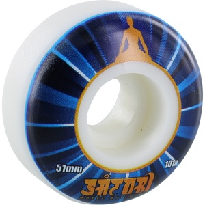 Satori Illuminating 51mm 101a White Skateboard Wheels (Set of 4)