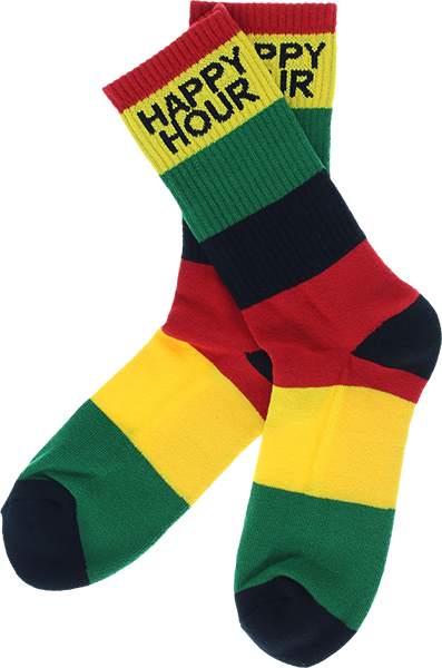 Happy Hr Mucho Relaxo Crew Socks Rasta - Single Pair 