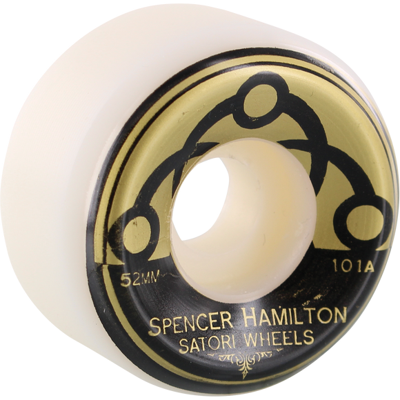 Satori Hamilton Gold Elephant 52mm 101a White Skateboard Wheels (Set of 4)