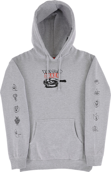 Baker Deep Fried Hooded Sweatshirt - X-LARGE Heather Grey